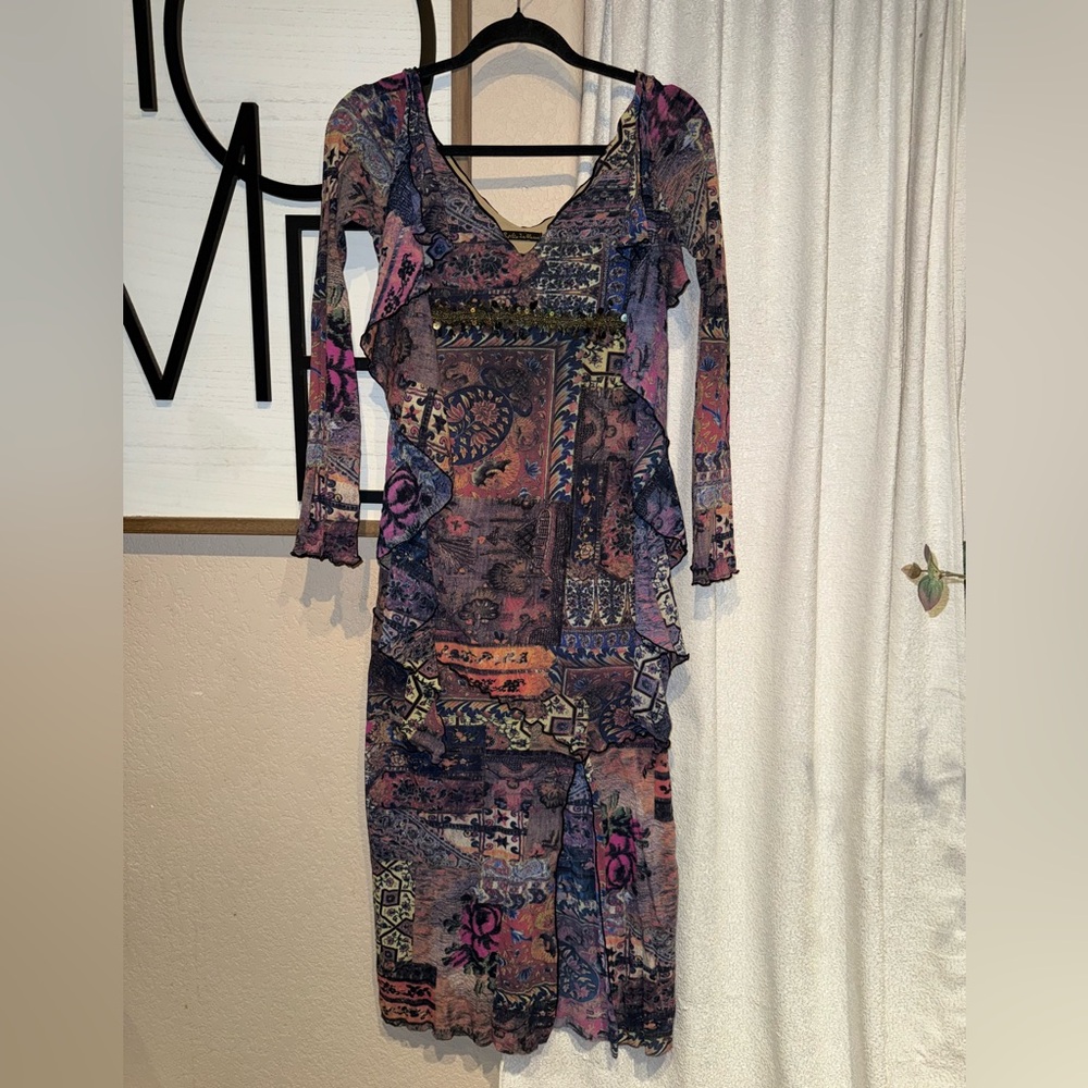 Y2K Sortie Des Classes long sleeve dress multi patterned